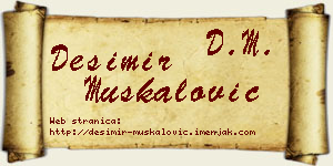 Desimir Muskalović vizit kartica